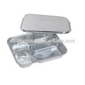 small aluminum foil takeaway container with lid